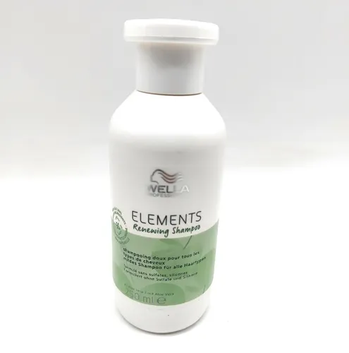 Wella Elements Renewing Shampoo 250 ml - Shampoo für gesundes, strahlendes Haar, angereichert mit natürlichen Inhaltsstoffen für sanfte Reinigung und Feuchtigkeit.