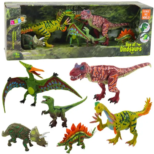 LeanTOYS Actionfigur Dinosaurier-Figuren-Set 6-tlg