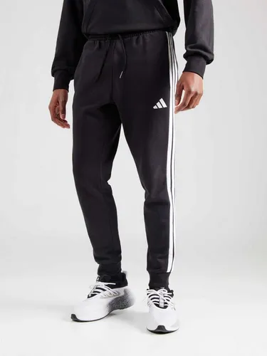 adidas Herren Essential Three Stripes Fleece Pant - Trainingsbekleidung mit mittelhohem Bund, hergestellt aus mindestens 70 % recycelten Materialien für umweltbewussten Komfort und Stil.