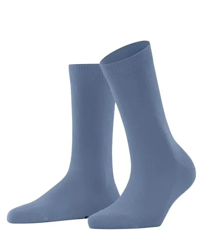 FALKE Damen Socken Family W So nachhaltige Baumwolle einfarbig 1 Paar, Blau Sky Blue 6876, 39-42
