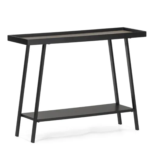 Moderner Konsolentisch CUDA 100cm mit Altholz-Look und schwarzem Metallgestell - Konsolentisch im modernen Design, ideal für jeden Raum. Mit praktischem Stauraum und stabiler MDF-Oberfläche. Perfekt für Flur, Wohnzimmer oder Schlafzimmer.