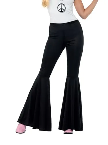 Smiffys Flared Trousers, Ladies, Black Halloween und Karneval