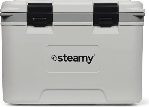 Steamy Marine 21 – Mittlere Kühlbox inklusive Trennwand und Einlegeschale – 21 Liter – Weiß