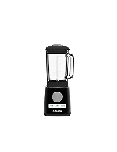 Magimix Power Blender Standmixer Schwarz - Standmixer mit 1,8 Liter Fassungsvermögen, 5 vorprogrammierten Funktionen und hitzebeständigem Boroclass-Glas. Ideal für Smoothies und einfache Reinigung.