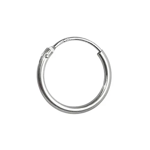 NKlaus 12mm Einzel 925 Sterling Silber Creole Ohrring Ohrschmuck Ohrhänger 5160