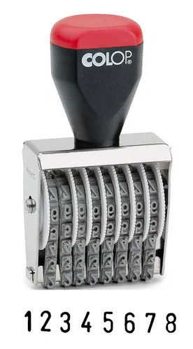 COLOP Ziffernstempel 04008 8-stellig Metallgehäuse mit Kunststoffgriff