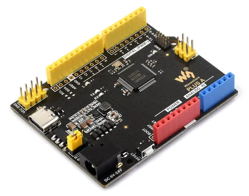 Waveshare R7FA4 PLUS A Entwicklungsboard für Arduino R4, 256kB Flash, 32kB RAM, bis 2000 mA, 3.3-5V