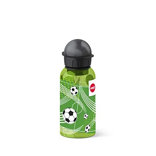 Emsa 518125 Kinder-Trinkflasche | 400 ml | Kids Soccer | Sicherheitsverschluss | 100 % dicht | BPA frei | hygienisch | Tritan, Fußball, 1 Stück (1er Pack)