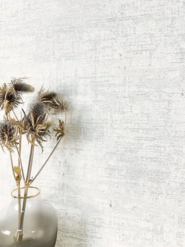 Newroom Tapete Grau Vliestapete Used-Look - Mustertapete Modern Hellgrau Gold Beton Metallic Loft Tapete Industrial Glanz Rustikal inkl. Tapezier-Ratgeber
