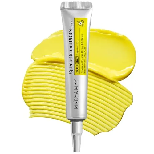 Mary&May Spicule Retinol PDRN Nachtcreme 15g – Koreanische Anti-Falten Pflege mit 200.000 marinen Mikro-Spicules, 0,1% Nano-Liposom-Retinol, PDRN, Ceramid & Panthenol für Porenbild & Hautstruktur