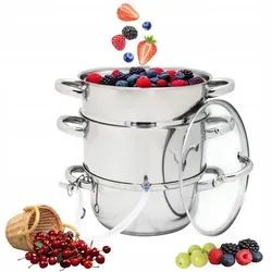 8L Edelstahl Dampfentsafter Entsafter Fruchtentsafter Saftpresse Obstpresse Induktion