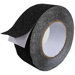 ANRO Klebeband Antirutsch Klebestreifen gerollt SlipFree Tape für glatte Oberflächen (eine Rolle, 1-St., 1St.Rolle) selbstklebend erhöht die Sicherheit Non-Slip-Tape 10M / 5cm Schwarz schwarz 5 cm x 1000 cm