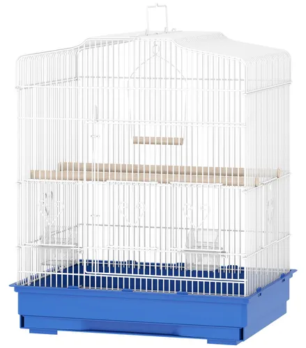 PawHut Vogelvoliere Vogelkäfig mit Ständer in Blau von PawHut