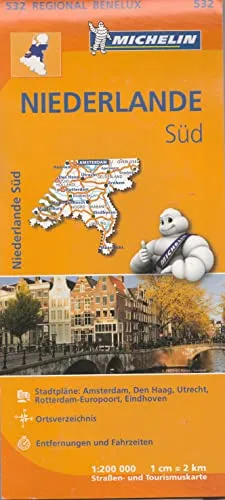 Michelin Niederlande Süd: Straßen- und Tourismuskarte 1:200.000 (MICHELIN Regionalkarten)