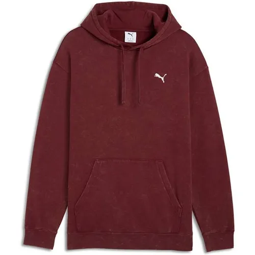 PUMA Herren ESS Elevated Relaxed Wash Hoodie FL - Herren-Sweatshirts mit lässigem Schnitt, ideal für entspannte Freizeitlooks und hohen Tragekomfort.
