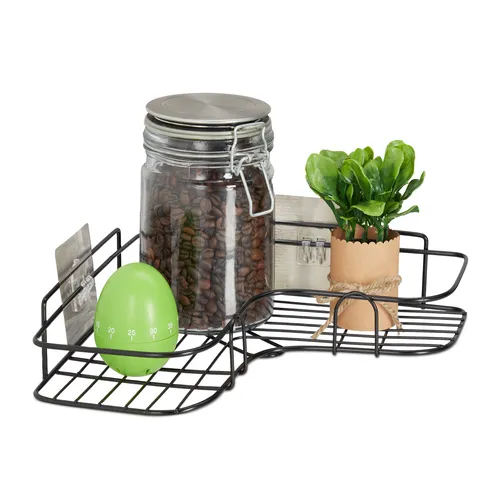 Eckregal Küche Wandregal Küchenaufbewahrung Küchenregal Kleben Eckaufbewahrung