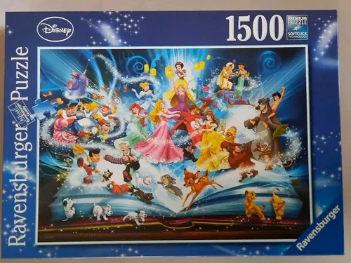 Ravensburger Puzzle: Disney's magisches Märchenbuch - 1500 Teile - Puzzlespaß mit 1500 Teilen, ideal für Disney-Fans und Abenteuerliebhaber, aus hochwertigem Papier für langlebige Freude.