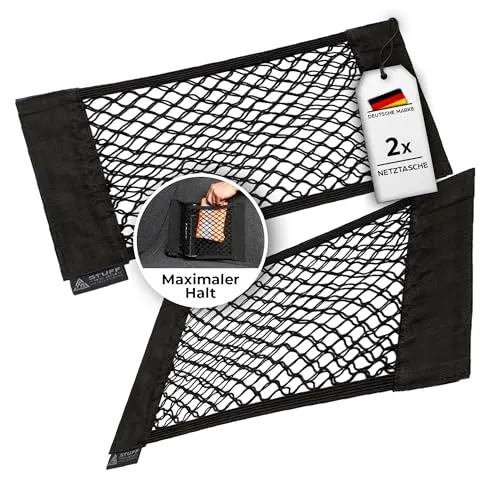 STUFF FROM ABOVE ® Aufbewahrungsnetz für Kofferraum in schwarz [2 Stück]