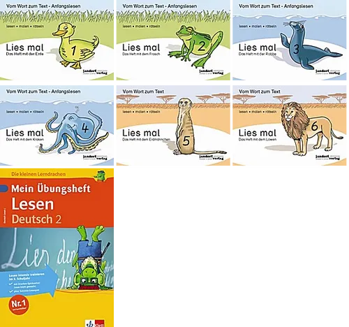 Lies mal Heft 1 Ente, 2 Frosch, 3 Robbe, 4 Krake, 5 Erdmännchen, 6 Löwe neu