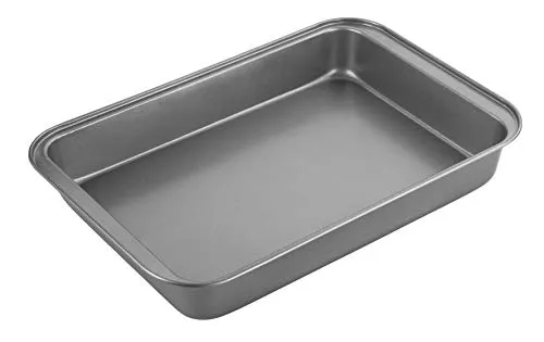 Chef Aid Antihaft Bratblech 36,5 x 24,3 x 5 cm Tiefes Backblech mit hohem Rand aus Karbonstahl Ofenblech für Gemüse Kartoffeln Auflauf Fleisch und Braten Grau