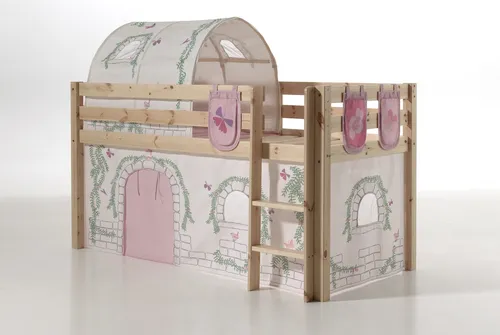 Spielbett >PINO< in Kiefer massiv natur - 210x114x106 (BxHxT)