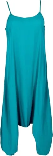 GURU SHOP Jumpsuit - Extravaganter Sommer Overall für Damen - Jumpsuits für Damen, bequemer Einteiler mit tiefem schmalem Oberteil und verstellbaren Trägern, ideal für sommerliche Anlässe und perfekt fallender Stoff.