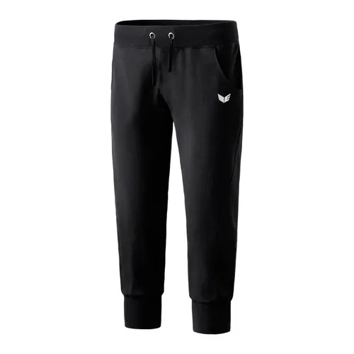 Erima Freizeithose 3/4 Sweat Pant für Damen - Badmintonbekleidung Damen, bequeme und dehnbare Sweat Pant mit breiten Rippbündchen und elastischem Bund für optimalen Sitz und Komfort.
