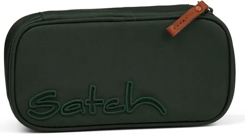 satch Schlamperbox extra groß – Nordic Forest Green - Federmäppchen mit viel Stauraum, inklusive Trennfach und Sichtfenster für Stundenplan. Pflegeleicht und aus 100% recycelten Materialien – perfekt für die Schule!