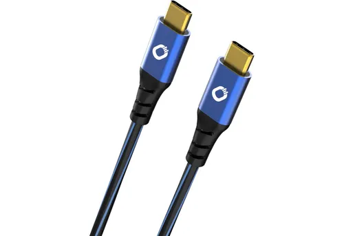 Oehlbach USB Plus CC USB 4.0 Gen2×2 - Hochgeschwindigkeits Typ C Kabel - Kabel für schnelle Datenübertragung bis 20 Gbps und Ladeleistung bis 60W, mit effektiver Schirmung für optimale Signalqualität.