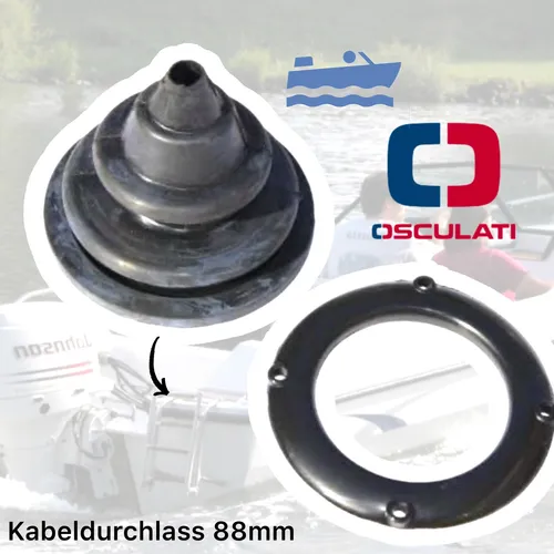 Motorboot Faltenbelge ABS Kabel-Durchlass Ring Ø 88mm Steuerung , Spritleitung