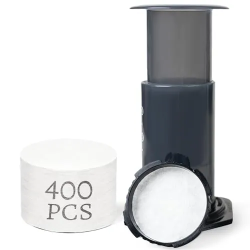 Tragbare 4 Packung Ersatz-Papierfilter, 400 Stück, Praktisch Versiegelt, Einweg-Kaffeefilterpapier