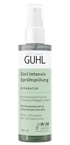 Guhl 5 in 1 Intensiv Sprüh-Spülung - Inhalt: 150 ml - Reparatur - Ohne Silikone - Mit Hitzeschutz - Planzliches Keratin