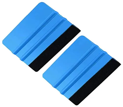 BOBOZHONG Rakel,Filzkante Folienrakel,2PCS Rand Rakel Auto Wrapping Tool Kits,Filz Rakel Applikator Werkzeug für Auto Vinyl Wrap,Fenster Tönung,Tapete,Aufkleber Installation 4 Zoll