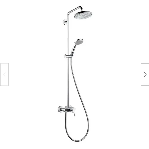 Hansgrohe Showerpipe Duschsystem Croma 220 chrom mit Brausenmischer - Komplettes Duschsystem für das Badezimmer, bietet eine komfortable und individuelle Dusch-Erfahrung mit elegantem Design.