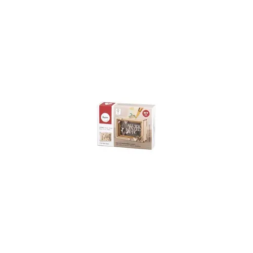 Holz 3D Geschenkbox Love, 11,5x8,5x5cm, 14 tlg. Bausatz, Box 1Set, natur