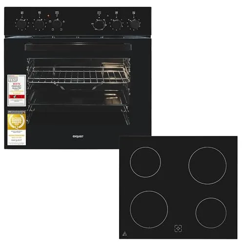 Exquisit Herd-Set EHE5246-020 schwarz | 59 l | Energieklasse A