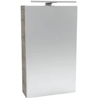 FACKELMANN A-VERO Badezimmerspiegelschrank mit LED-Beleuchtung - Spiegelschrank mit praktischer LED-Beleuchtung, ideal für modernes Badezimmerdesign und optimale Sicht.