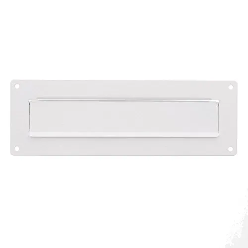 Burg Wächter Außen-Einwurfblende Porta 796 W, Weiß - Wandbriefkasten aus Aluminium und verzinktem Stahlblech, ideal für modernen Posteinwurf direkt in die Wohnung. Einfache Montage und langlebige Pulverbeschichtung für höchste Qualität.