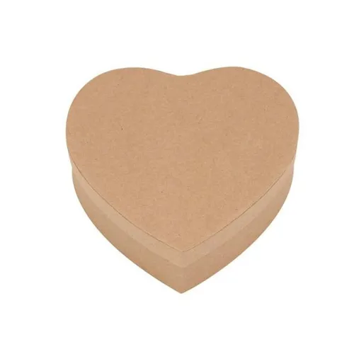 Herz Box aus Pappe mit Deckel 120x120x38 mm FSC