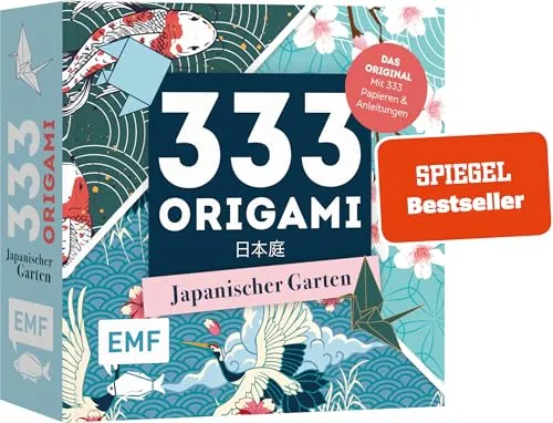 Origami - Japanischer Garten - 333 wunderschöne Papiere zum Falten - Basteln & Handarbeiten: Entdecken Sie die Kunst des Origami mit 333 hochwertigen, beidseitig bedruckten Papieren in traditionellen japanischen Mustern und einfachen Schritt-für-Schritt-Anleitungen.