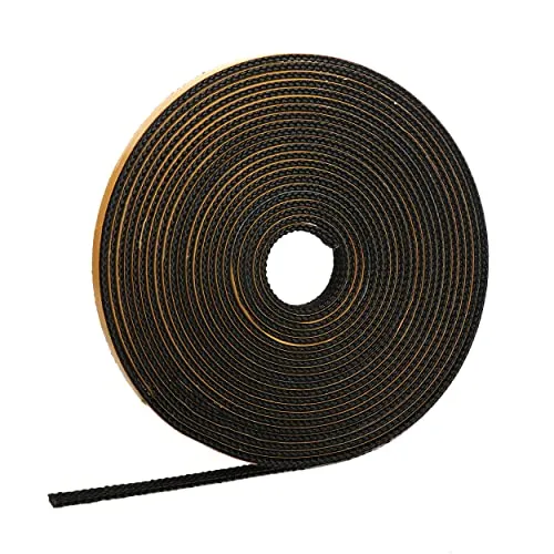NKlaus 1m Feuerfestes Dichtungsband 8x2mm selbstklebend Kamindichtung E-Glasgarne Flachdichtung DIN geprüft bis zu Temperaturen von 600°C 12946