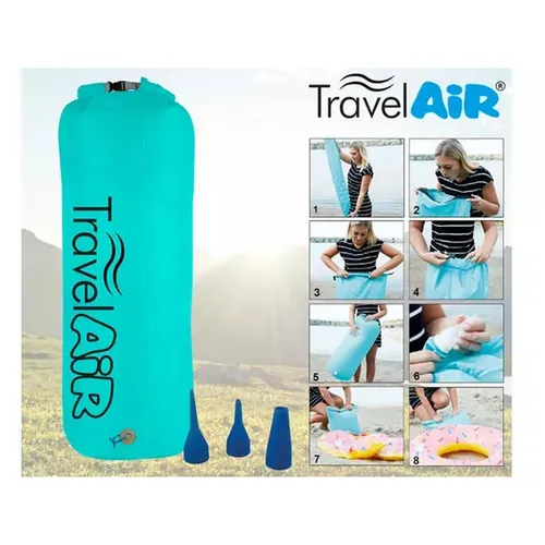 Happy People TravelAiR 3in1, blau Luftpumpe,Packsack,Kissen (78071)