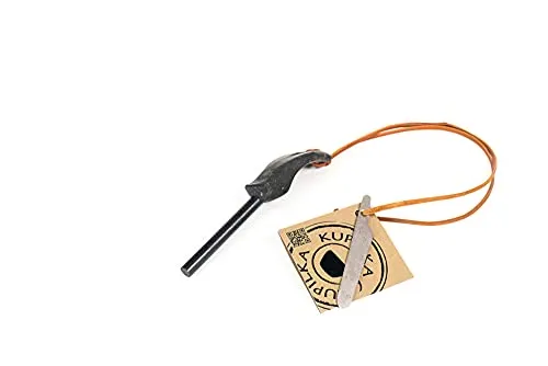 Kupilka Fire Steel 8 - ergonomischer Feuerstein mit Griff aus biologischem Material - recyclebar (schwarz)
