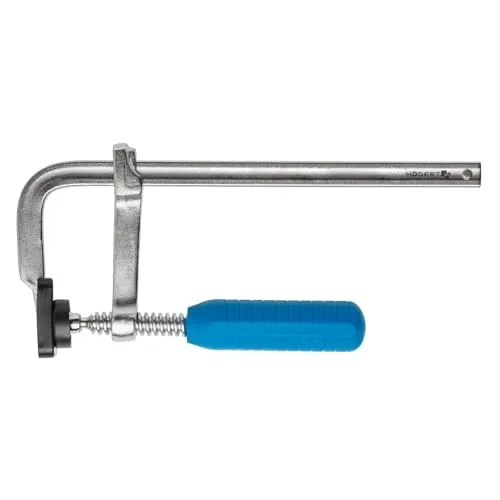 HÖGERT TECHNIK - Schraubzwingen Spannweite 200mm x 80mm F-Klemmen Edelstahl Zwinge, Spannkraft 200kg, Clamps Präzises Fixieren Von Holzwerkstücken Weldinger Spannwerkzeug