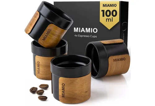 MiaMio Tasse Japanisches Espresso Set 4er Schwarz in schwarz von MiaMio
