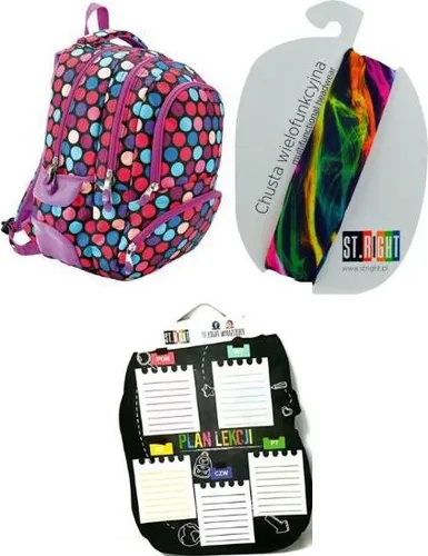 ST.REET DOTS 1 Schulrucksack mit Schal und Unterrichtsplan