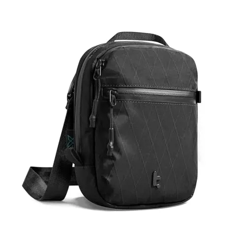 tomtoc X-Pac Umhängetasche für Damen & Herren – RFID-Schutz, Diebstahlsichere Sling Crossbody Bag, Sicherheits-Reißverschluss, Für Reise & Alltag, Mehrere Fächer für 4-6 Pässe, Smartphone, Pocket 3