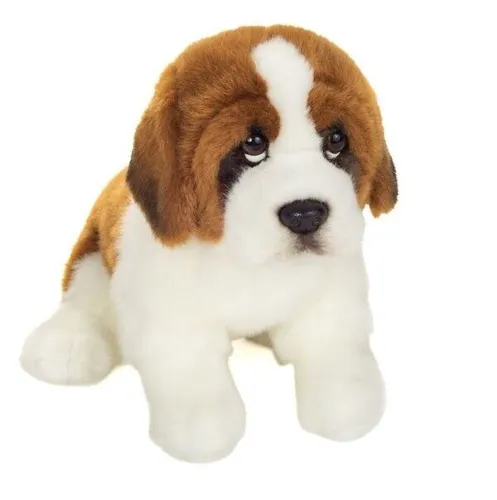 KUSCHELTIER PLÜSCHTIER BERNHARDINER HUND SITZEND 25 CM VON TEDDY HERMANN NEU