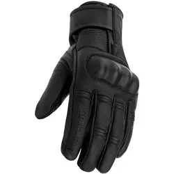 Rusty Stitches Frank Motorradhandschuhe - Schwarz - 3XL - Hochwertige Ziegenlederhandschuhe mit weichem Innenfutter und Knöchelschutz. Ideal für Motorradfahrer, bieten sie optimalen Komfort und Schutz bei jeder Fahrt.