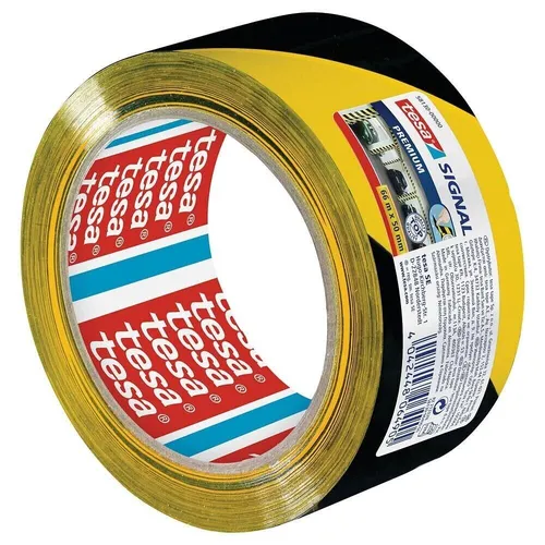 tesa Signal Markierungs und Warnklebeband Premium orange/schwarz 50 mm x 66 m